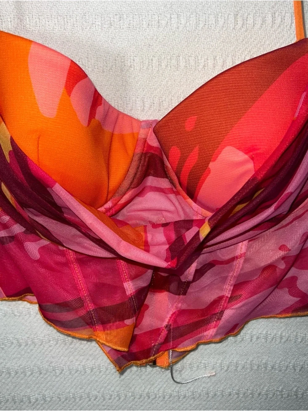 Oh Polly Halter Top M Open Back Y2K Preppy Minimalist Vacation Resort Beach NWOT - Picture 3 of 6